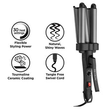 Cargar imagen en el visor de la galería, Rizador Revlon 3 Barriles de Cerámica Jumbo Waver RV084