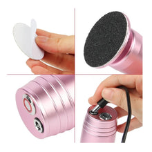 Cargar imagen en el visor de la galería, Drill Pulidor de Callos Inalámbrico 60 Limas de Repuesto Rosa