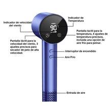 Cargar imagen en el visor de la galería, Secador De Pelo Profesional Iónico Motor Alta Velocidad 110.000 RPM 1500W XM02
