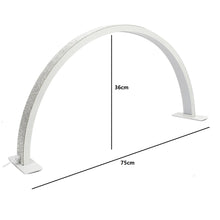 Cargar imagen en el visor de la galería, Lampara Escritorio Piedras Media Luna Luz Ajustable HQ-75X Blanca
