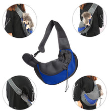 Cargar imagen en el visor de la galería, Bolso Transportador Portátil Mascotas Perro Gato Ajustable Azul
