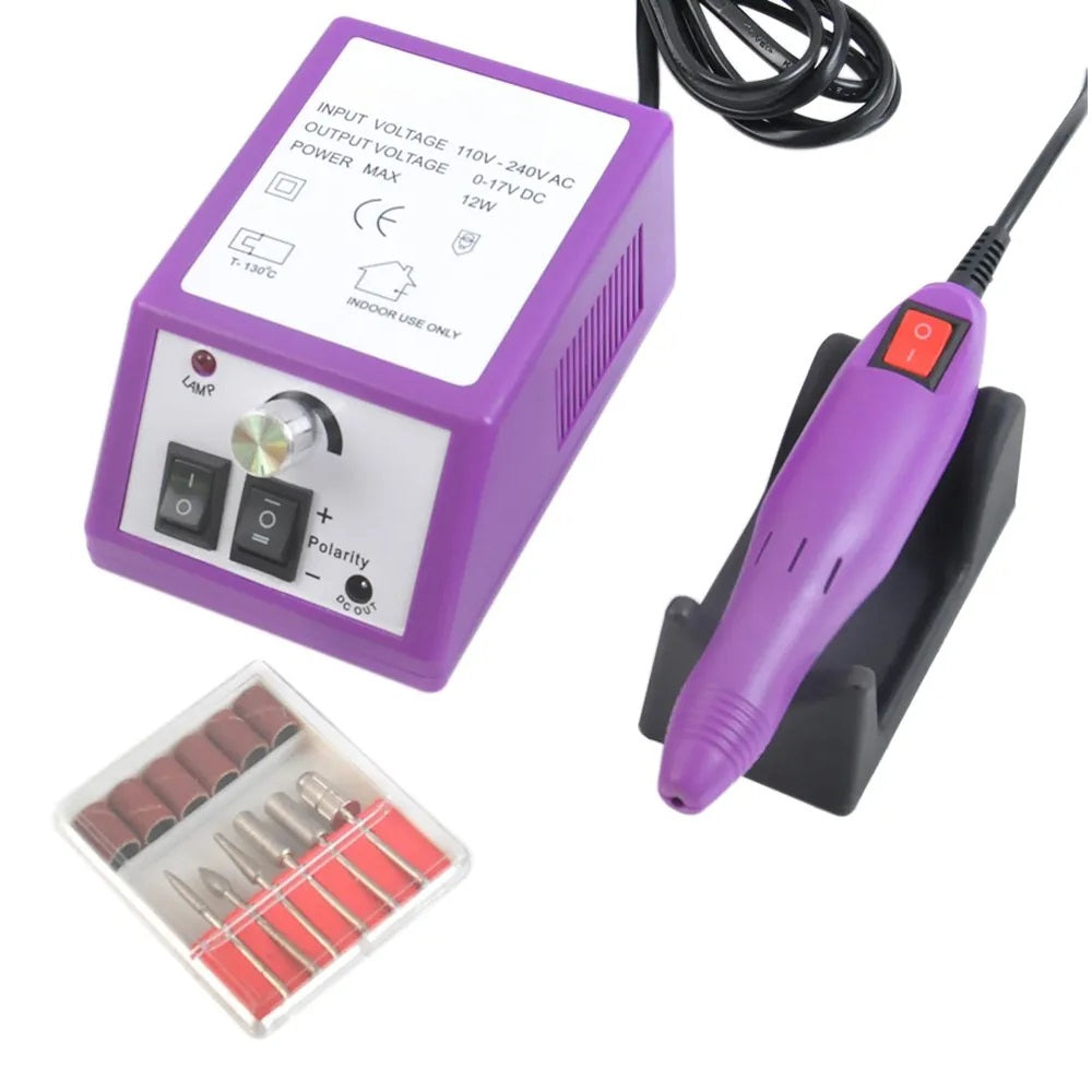 Drill Pulidor De Uñas Mercedes 20000 RPM Morado