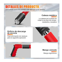 Cargar imagen en el visor de la galería, Remachadora Neumatica Clavos Acero Multifuncional Roja
