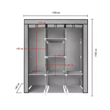 Cargar imagen en el visor de la galería, Closet Organizador Con Forro Zapatero Perchero Gris 88130

