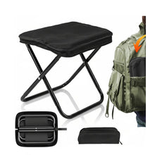 Cargar imagen en el visor de la galería, Silla Plegable Portátil Ultra Ligera Resistente Camping T2 Negro
