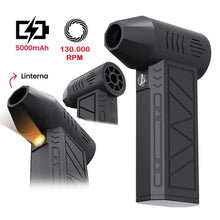 Cargar imagen en el visor de la galería, Mini Soplador De Aire Recargable 130.000 RPM 3 Velocidades Luz LED ZY7400-SE/PRO
