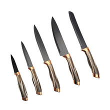 Cargar imagen en el visor de la galería, Set Cuchillos Ceramico 9 Piezas + Base Giratoria Veteado
