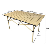 Cargar imagen en el visor de la galería, Mesa Plegable Camping + 4 Sillas Set 5 Piezas Portátil Aluminio EA777
