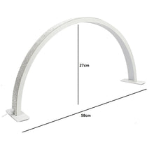 Cargar imagen en el visor de la galería, Lampara Escritorio 27X58 CM Piedras Media Luna Luz Ajustable HQ-55X Blanca
