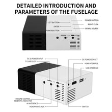 Cargar imagen en el visor de la galería, Mini Proyector Portatil Hdmi Usb Micro Sd Negro
