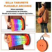 Cargar imagen en el visor de la galería, Silla Taburete Tipo Telescopio Retráctil Portátil DZ-7 Naranja
