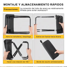Cargar imagen en el visor de la galería, Silla Plegable Portátil Ultra Ligera Resistente Camping T2 Negro
