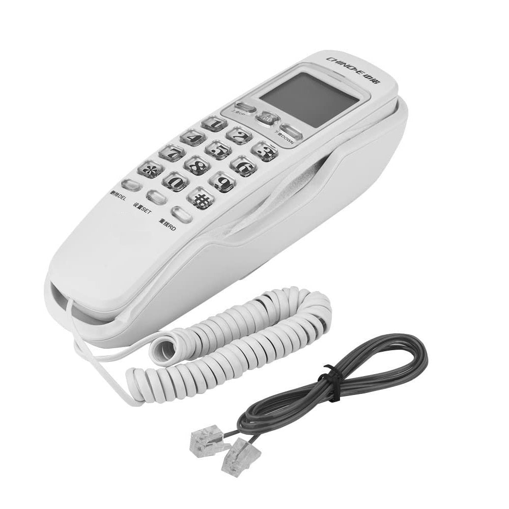 Teléfono fijo LEBOSS B369 con identificador de llamadas-Blanco