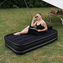 Cargar imagen en el visor de la galería, Colchón Inflable Sencillo Negro 198 x 100 x 40cm Inflador Eléctrico Inalambrico
