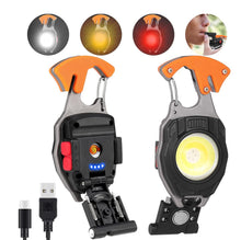 Cargar imagen en el visor de la galería, Linterna Led Llavero Multiusos 10 En 1 Herramienta Camping W5147
