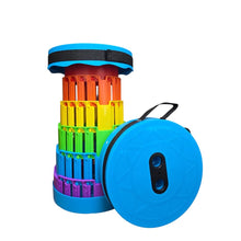 Cargar imagen en el visor de la galería, Silla Taburete Tipo Telescopio Retráctil Portátil DZ-7 Azul
