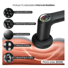Cargar imagen en el visor de la galería, Masajeador Corporal 5 Cabezales Yx-720 Inalámbrico Carga Usb Negro
