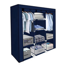 Cargar imagen en el visor de la galería, Closet Organizador Con Forro Zapatero Perchero Azul 88130
