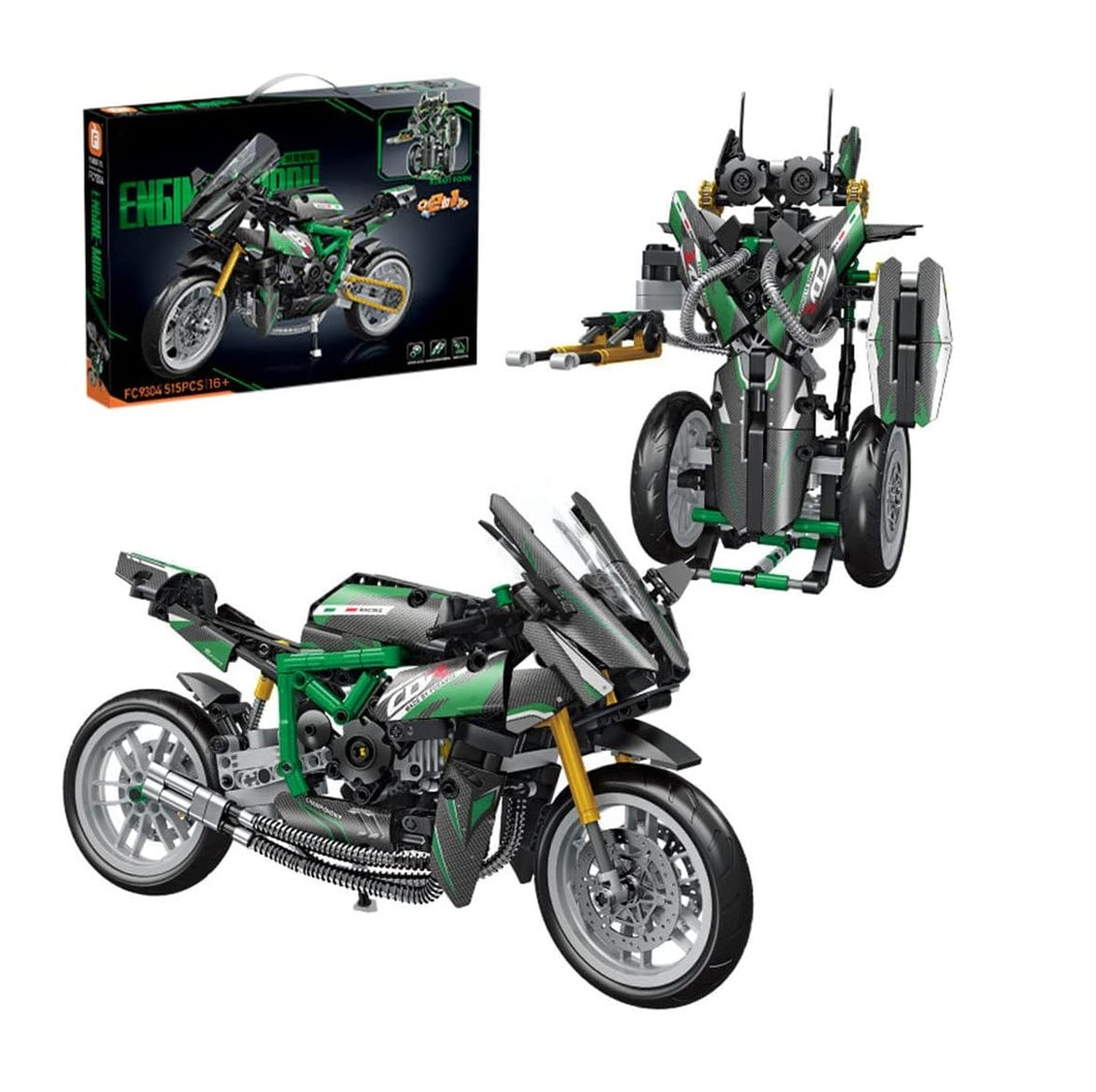 Moto Armable FC9304 2 En 1 Forma Robot 515 Piezas