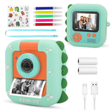 Cargar imagen en el visor de la galería, Cámara Digital Impresora Niños Modo Selfi ADM-02 Verde
