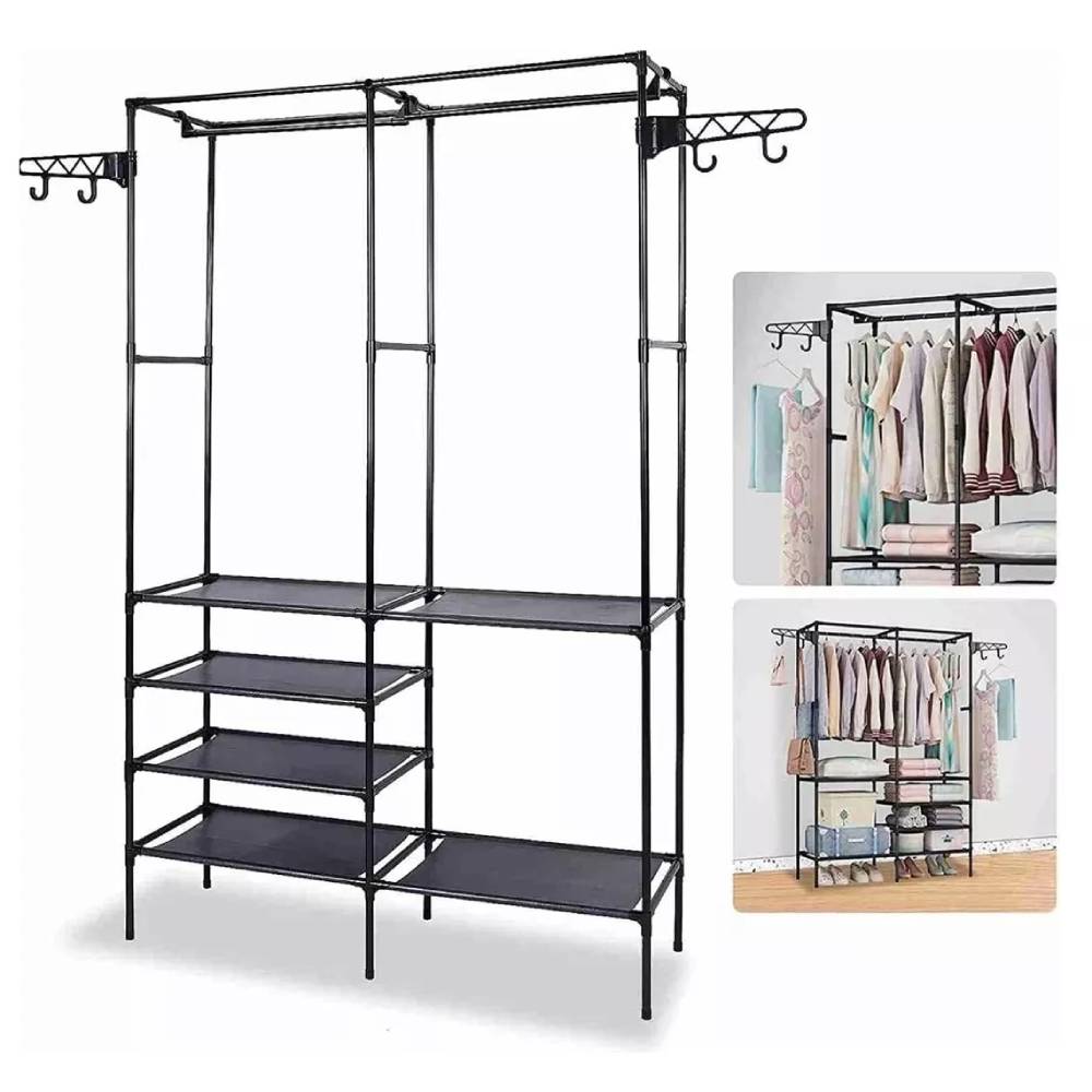 Closet Organizador 2 Espacios Zapatero Perchero Multifuncion