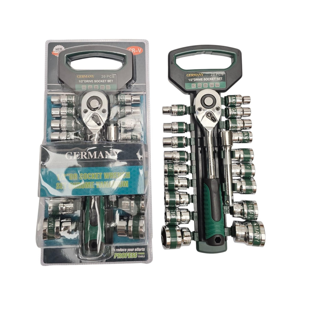 uego De Copas Y Ratchet 20 Piezas 1/2 Germany XR-20