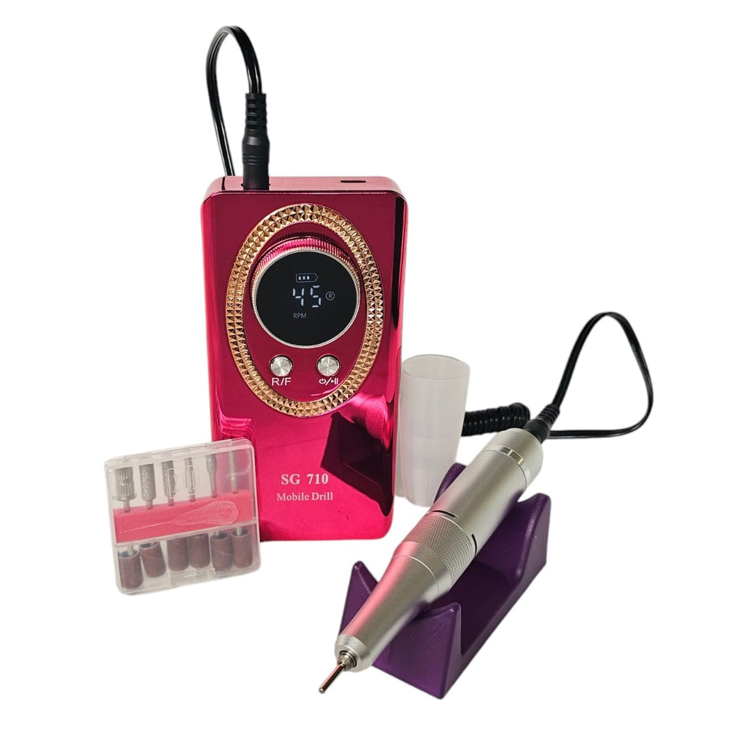 Drill Pulidor Uñas SG710 45.000 RPM Inalambrico Fucsia