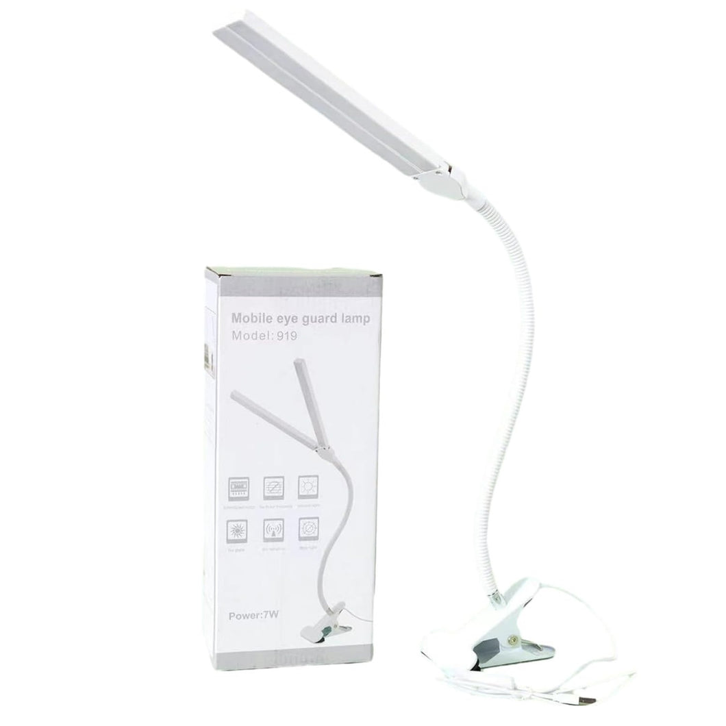 Lampara De Escritorio Led 919 Con Prensa Ajustable 180° Blanca