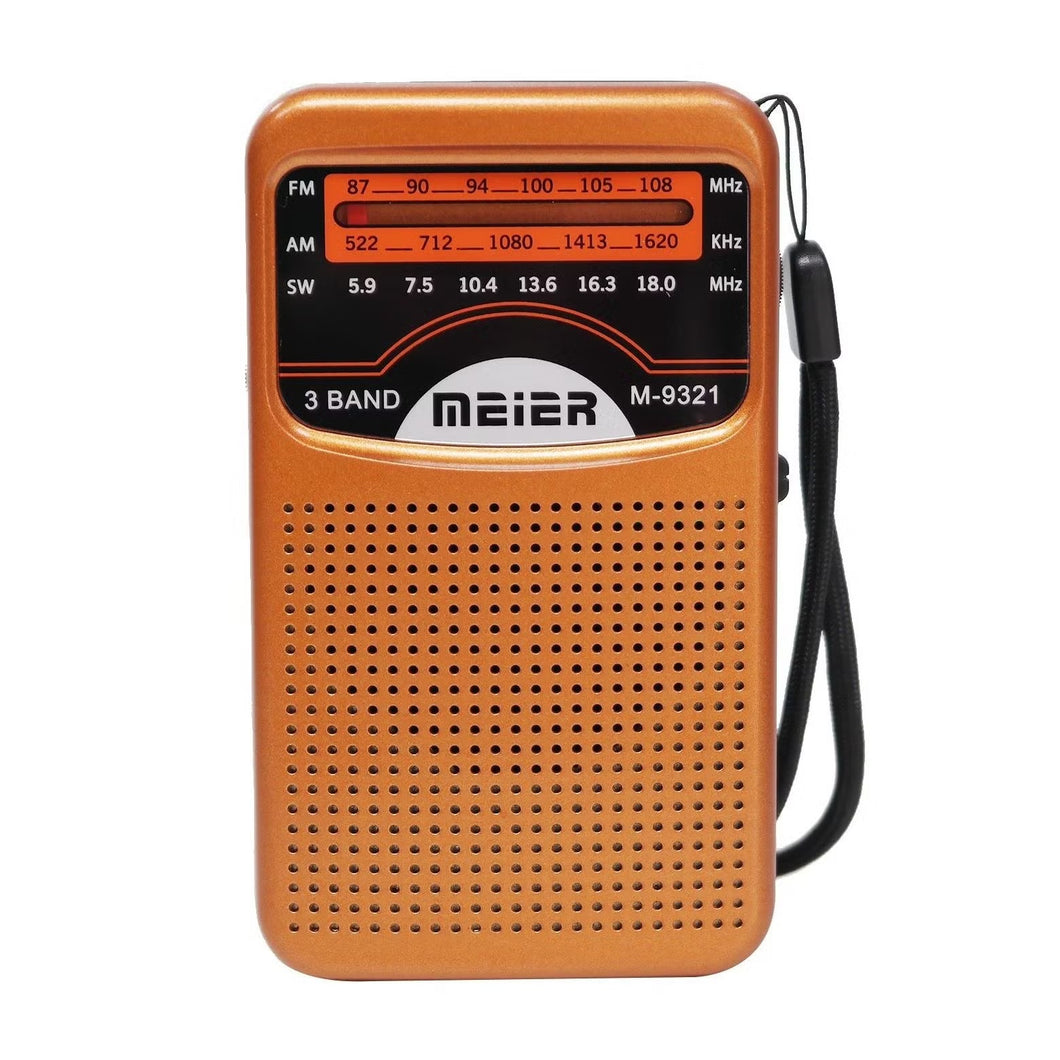 Radio Portatil De Bolsillo AM/FM 3 Bandas M-9321