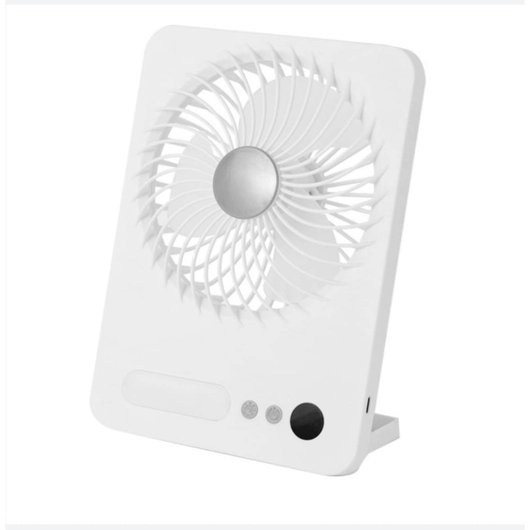 Ventilador Lampara De Escritorio USB Plegable JK-F668 Blanco