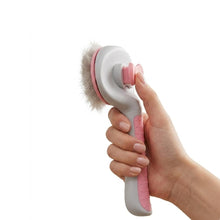 Cargar imagen en el visor de la galería, Cepillo Removedor De Pelo Mascotas Autolimpiable Rosado CM01
