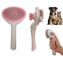 Cargar imagen en el visor de la galería, Cepillo Removedor De Pelo Mascotas Autolimpiable Rosado CM01
