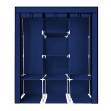 Cargar imagen en el visor de la galería, Closet Organizador Con Forro Zapatero Perchero Azul 88130
