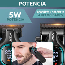 Cargar imagen en el visor de la galería, Kit Cortadora + Patillera VGR V-886 S2 Profesional Turbo 9000RPM 200 MIN Uso
