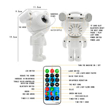 Cargar imagen en el visor de la galería, Proyector Galaxias Astronauta Musical Bluetooth Led
