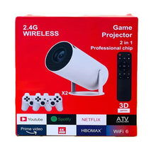 Cargar imagen en el visor de la galería, Proyector Wifi Ultra HD 2 En 1 Con Juegos Y Controles
