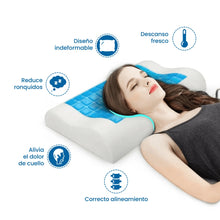 Cargar imagen en el visor de la galería, Almohada Ortopédica Espuma con Memoria Gel Activo 50X30 Cm
