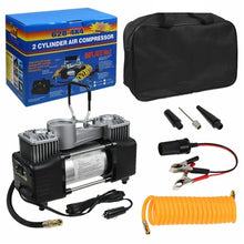 Cargar imagen en el visor de la galería, Compresor Aire Doble Cilindro Portátil 150 PSI Inalámbrico Multiuso 628- 4x4
