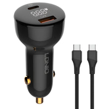 Cargar imagen en el visor de la galería, Cargador Carro Carga Rapida 100W Dual LDNIO C101 Tipo C USB
