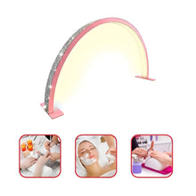 Cargar imagen en el visor de la galería, Lampara Escritorio 27X58 CM Piedras Media Luna Luz Ajustable HQ-55X Blanca
