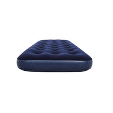 Cargar imagen en el visor de la galería, Colchón Inflable Doble Camping + Inflador Manual 190 x 150 x20cm 300 Kg Azul

