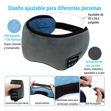 Cargar imagen en el visor de la galería, Almohadilla Ojos Antifaz Musica Bluetooth Inalambrico 601
