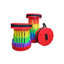 Cargar imagen en el visor de la galería, Silla Taburete Tipo Telescopio Retráctil Portátil DZ-7 Rojo
