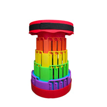 Cargar imagen en el visor de la galería, Silla Taburete Tipo Telescopio Retráctil Portátil DZ-7 Rojo
