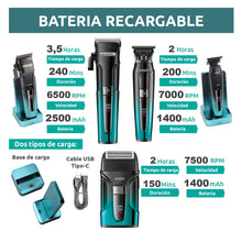 Cargar imagen en el visor de la galería, Combo Cortadora Pelo Shaver 3 En 1 Profesional V-694 Base De Carga
