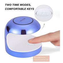 Cargar imagen en el visor de la galería, Mini Lampara De Secado Uñas + Press On Sun Mini 18W Morada
