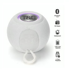 Cargar imagen en el visor de la galería, Parlante Esfera Inalambrico T&amp;G TG-337 Bluetooth Radio FM USB Micro SD Blanco
