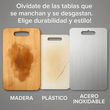 Cargar imagen en el visor de la galería, Tabla De Picar Acero Inoxidable Cocina Higienica Facil Limpieza
