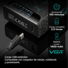 Cargar imagen en el visor de la galería, Afeitadora Shaver V-374 2,5 Horas Uso Continuo Inalámbrica Dorada
