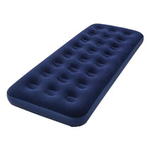 Cargar imagen en el visor de la galería, Colchón Inflable Doble Camping + Inflador Manual 190 x 150 x20cm 300 Kg Azul
